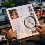 Family reviewing a marriage biodata to check if it is fake